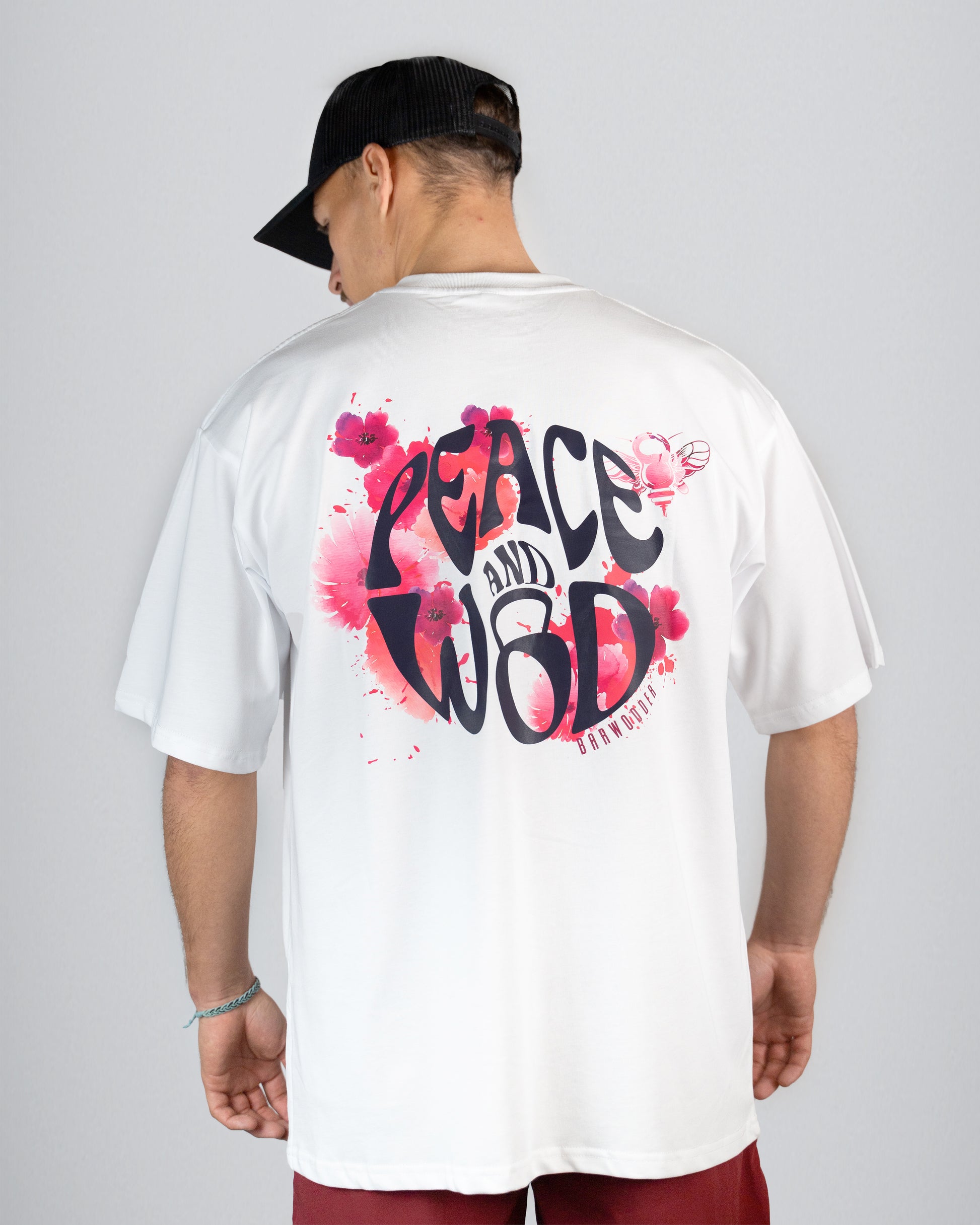 T-shirt peace and wod homme