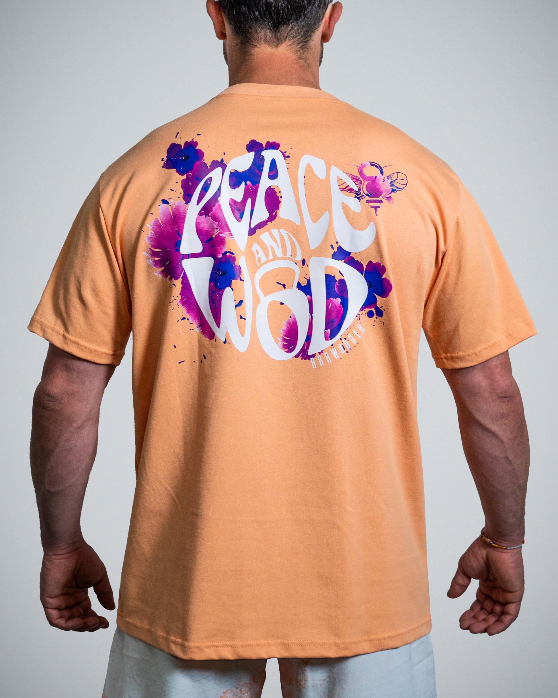 Tee-shirt peace and wod orange